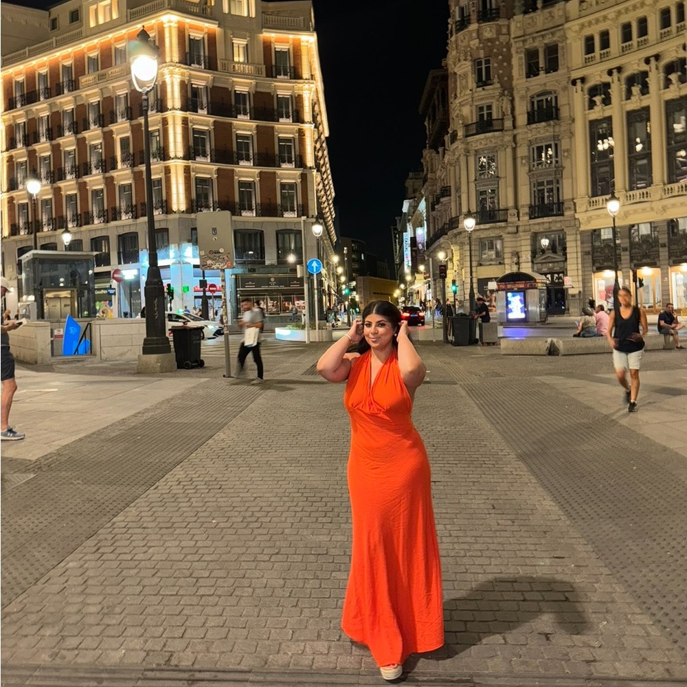 Chic orange dress